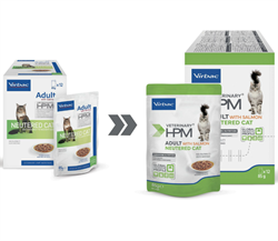Virbac HPM Adult Neutered Cat LAKS. Kattefoder til voksne (dyrlæge diætfoder) 12 x 85 g